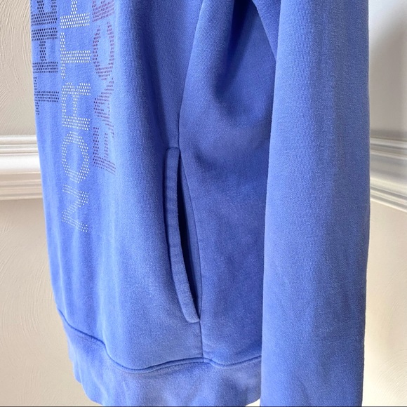 The North Face Periwinkle Blue Graphic Pullover Hoodie Size M - Picture 5 of 12